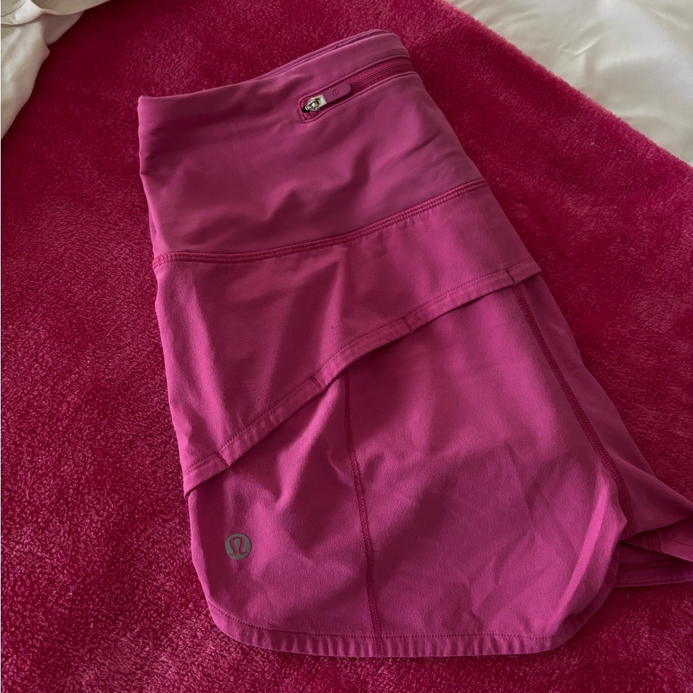 Lululemon Orange Speed up High Waisted Shorts 2.5”